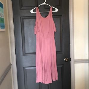 Pink off the shoulder romper